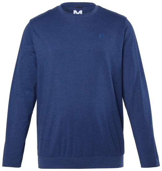 Men+ 313 Tricou cu mânecă lungă bellyfit Albastru noapte - Tricouri - Tricouri Bărbați Mărimi Mari
