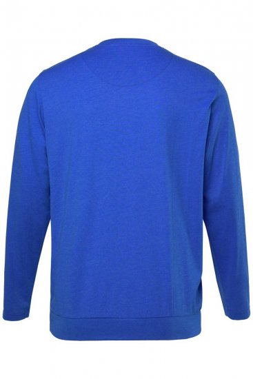 Men+ 313 Tricou cu mânecă lungă bellyfit Albastru cobalt - Tricouri - Tricouri Bărbați Mărimi Mari