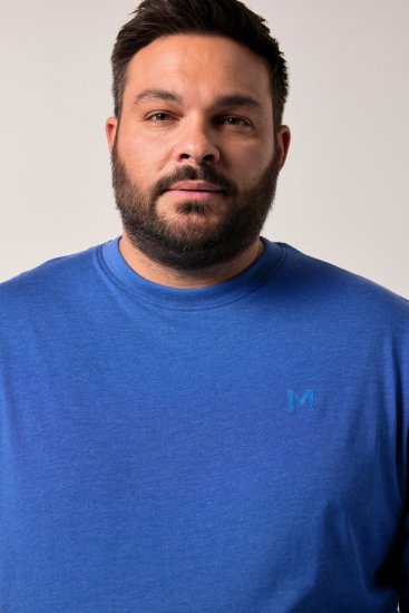 Men+ 313 Tricou cu mânecă lungă bellyfit Albastru cobalt - Tricouri - Tricouri Bărbați Mărimi Mari