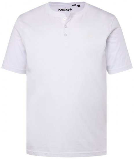 Men+ 365 Tricou Henley Alb - Tricouri - Tricouri Bărbați Mărimi Mari