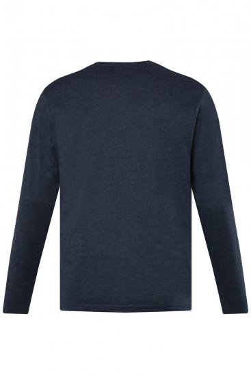 Men+ 383 Tricou Henley cu mânecă lungă Bleumarin - Tricouri - Tricouri Bărbați Mărimi Mari