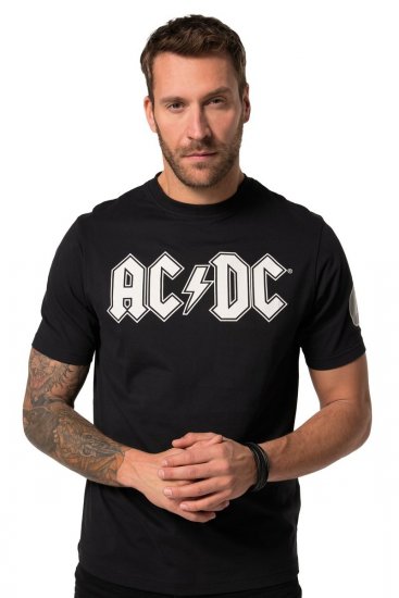 JP1880 AC/DC Classic Logo Band T-Shirt Black - Tricouri - Tricouri Bărbați Mărimi Mari