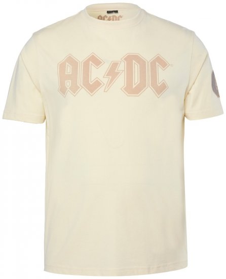 JP1880 836411 AC/DC Classic Logo Tricou Gri nisip - Tricouri cu trupe - Tricouri cu formații rock