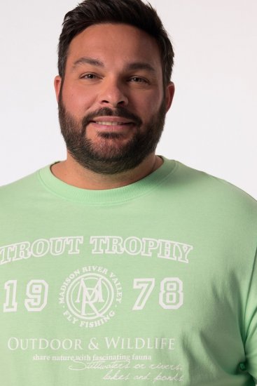 Men+ 424 Tricou Trout Trophy Verde mentă - Tricouri - Tricouri Bărbați Mărimi Mari