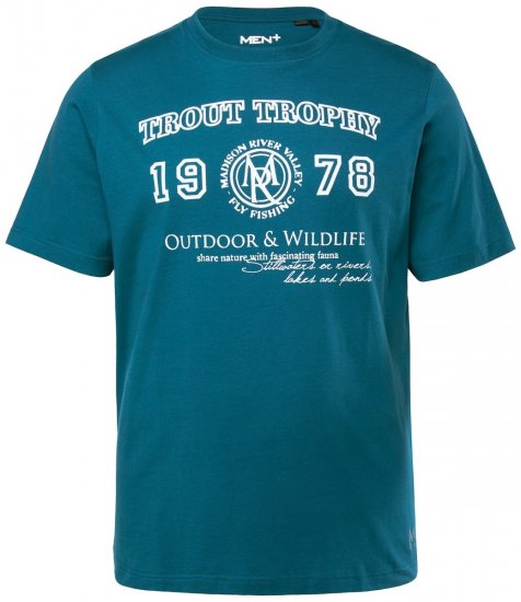 Men+ 424 Tricou Trout Trophy Verde lagună - Tricouri - Tricouri Bărbați Mărimi Mari
