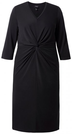 Ulla Popken 836514 Rochie midi cu mânecă 3/4 Neagră - Rochii midi - Rochii midi la marimi mari