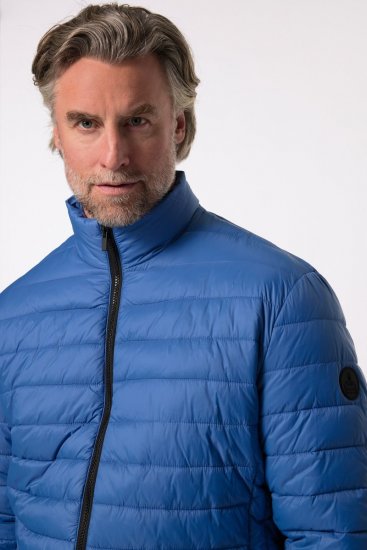 Boston Park 638 Jachetă matlasată bellyfit cu guler înalt Albastru cobalt - Geci - Geci Bărbați Mărimi Mari