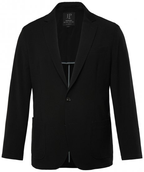 JP1880 San Remo Flexnamic Sacou din seersucker Neagră - Costume - Costume Bărbați mărimi mari