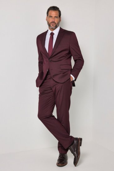 JP1880 Amalfi Flexnamic Sacou Roșu vin - Costume - Costume Bărbați mărimi mari