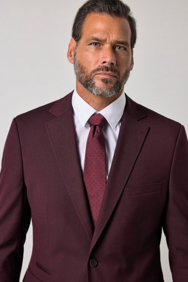 JP1880 Amalfi Flexnamic Sacou Roșu vin - Costume - Costume Bărbați mărimi mari