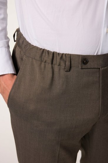 JP1880 Amalfi Flexnamic Pantaloni de costum Verde kaki - Costume - Costume Bărbați mărimi mari