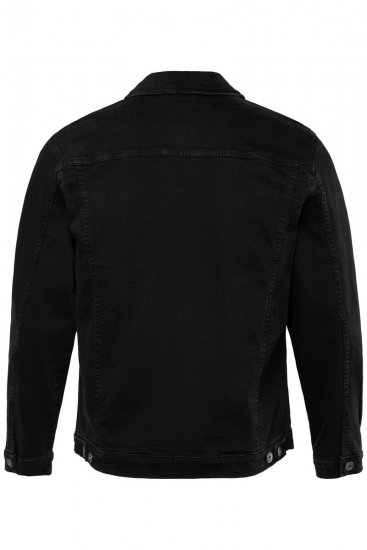 JP1880 836791 Jachetă denim cu patru buzunare Neagră - Geci - Geci Bărbați Mărimi Mari