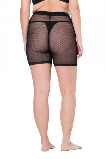 Ulla Popken 836805 Pantaloni scurți anti-frecare cu buline Neagră - Pantaloni scurți anti-frecare - 