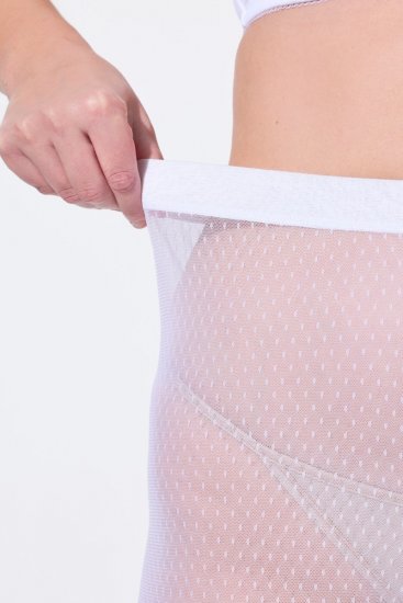 Ulla Popken 836805 Pantaloni scurți anti-frecare cu buline Alb - Pantaloni scurți anti-frecare - 