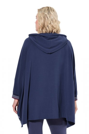 Ulla Popken 837190 Poncho de casă cu glugă Mov închis - Pijamale/Haine de casă - 