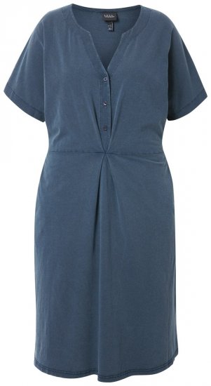 Ulla Popken 837403 Rochie din jerseu cu mânecă scurtă Bleumarin - Rochii din jerseu - 