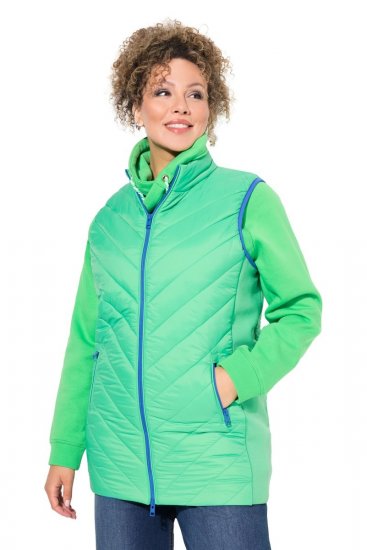 Ulla Popken 837409 Vestă HYPRAR matlasată Verde deschis - Veste - 