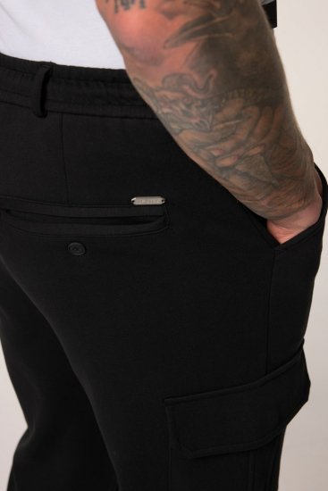 JP1880 New York Flexnamic Pantaloni din jerseu cu buzunare cargo Neagră - Costume - Costume Bărbați mărimi mari
