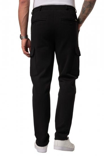 JP1880 New York Flexnamic Pantaloni din jerseu cu buzunare cargo Neagră - Costume - Costume Bărbați mărimi mari
