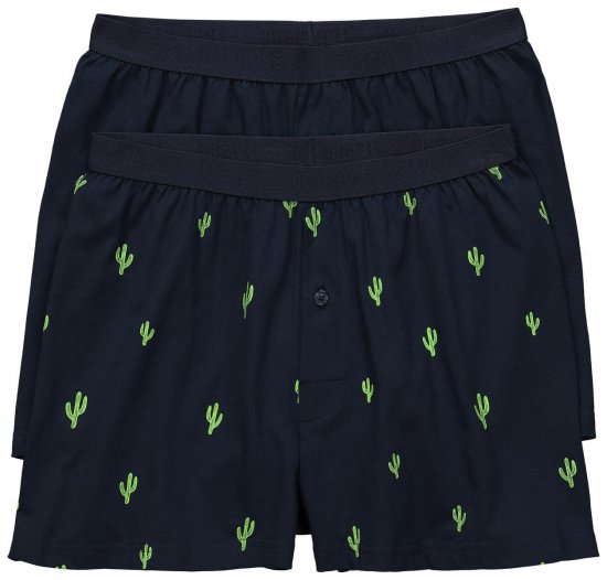 JP1880 837629 Boxeri FLEXNAMIC® cu imprimeu cactus Bleumarin 2 bucăți - Lenjerie intimă & costum baie - Lenjerie Intimă Bărbați Mărimi Mari