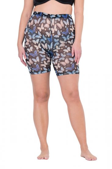 Ulla Popken 837676 Pantaloni scurți anti-frecare cu model Neagră - Pantaloni scurți anti-frecare - 