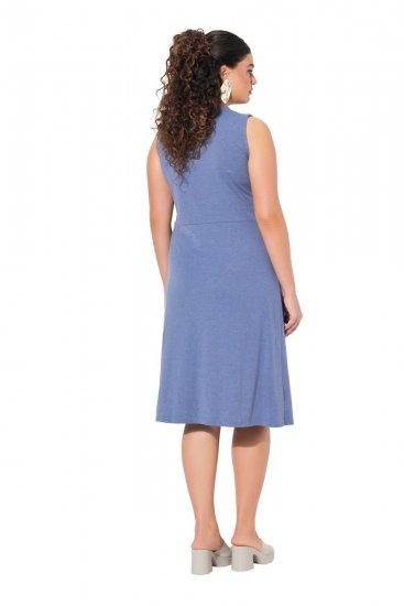 Ulla Popken 837874 Rochie din jerseu fără mâneci Albastru - Rochii din jerseu - 