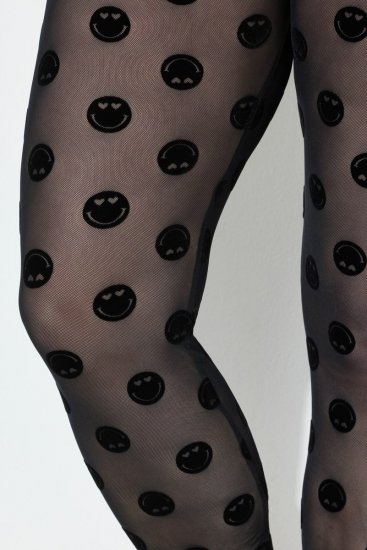 Ulla Popken 837949 Colanți fără talpă cu model Neagră - Ciorapi & șosete - 