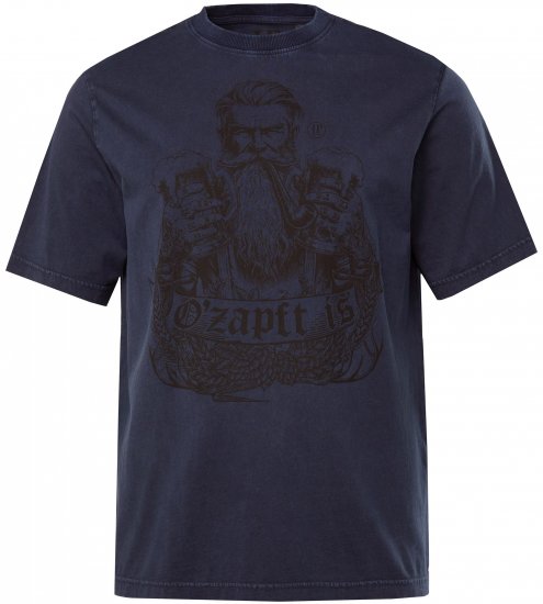 JP1880 O’zapft is! Design Vintage Look T-Shirt Navy Blue - Tricouri - Tricouri Bărbați Mărimi Mari