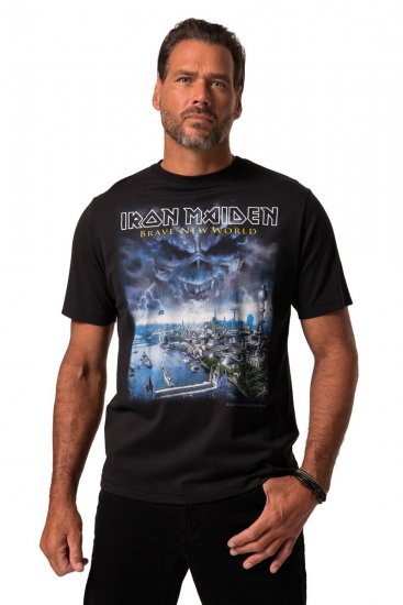 JP1880 Iron Maiden Brave New World T-Shirt Black - Tricouri - Tricouri Bărbați Mărimi Mari