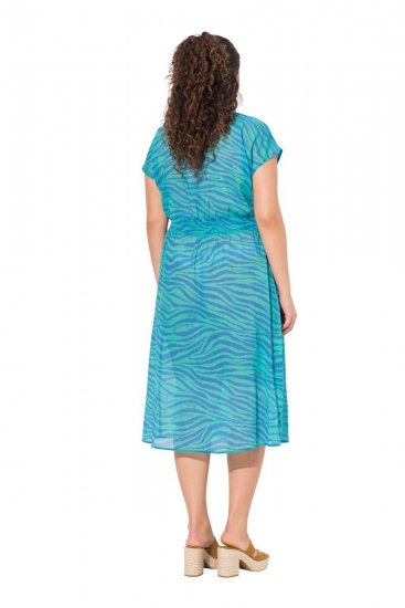Ulla Popken 838483 Rochie cu imprimeu animal Turcoaz - Rochii de vară - Rochii de vară marimi mari