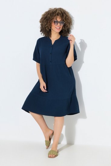 Ulla Popken 838567 Rochie cu mânecă scurtă Multicolor - Rochii midi - Rochii midi la marimi mari