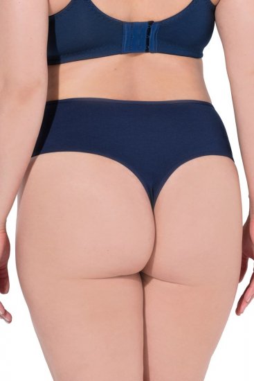 Ulla Popken 838637 Chiloți tanga set de 3 Bleumarin - Chiloți - 