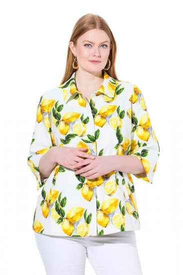 Ulla Popken 838952 Jachetă Alb - Geci - Jachete de damă marimi mari