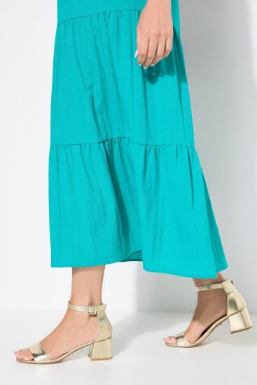 Ulla Popken 839135 Rochie maxi fără mâneci Turcoaz - Rochii maxi - Rochii maxi marimi mari