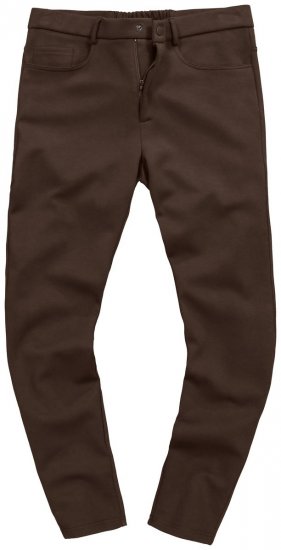 JP1880 New York Flexnamic Pantaloni din jerseu cu cinci buzunare Maro închis - Costume - Costume Bărbați mărimi mari