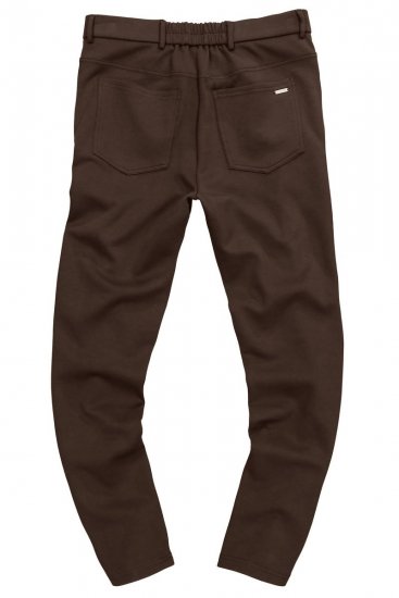 JP1880 New York Flexnamic Pantaloni din jerseu cu cinci buzunare Maro închis - Costume - Costume Bărbați mărimi mari