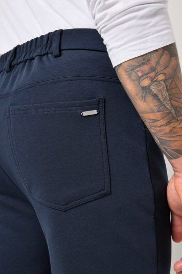 JP1880 New York Flexnamic Pantaloni din jerseu cu cinci buzunare Bleumarin - Costume - Costume Bărbați mărimi mari