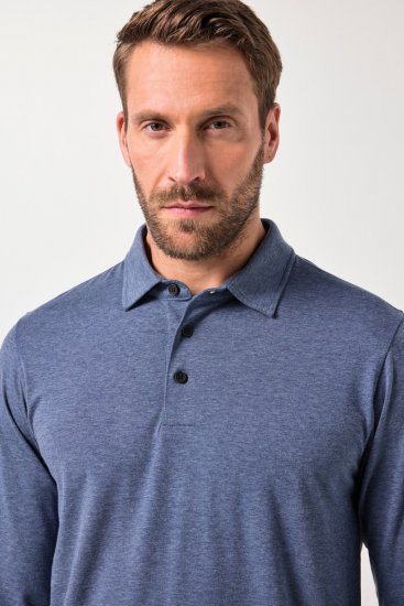 JAY-PI Quickdry Polo Long Sleeve Blue - Tricouri polo - Tricouri Polo Bărbați Mărimi Mari
