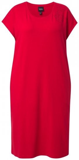 Ulla Popken 839896 Rochie din jerseu cu strasuri Roz - Rochii de seară - Rochii de seară marimi mari