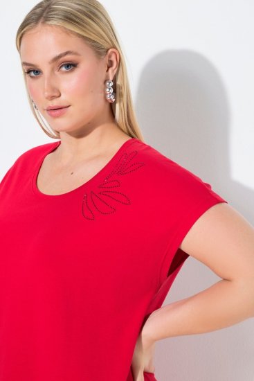 Ulla Popken 839896 Rochie din jerseu cu strasuri Roz - Rochii de seară - Rochii de seară marimi mari