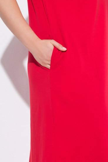 Ulla Popken 839896 Rochie din jerseu cu strasuri Roz - Rochii de seară - Rochii de seară marimi mari