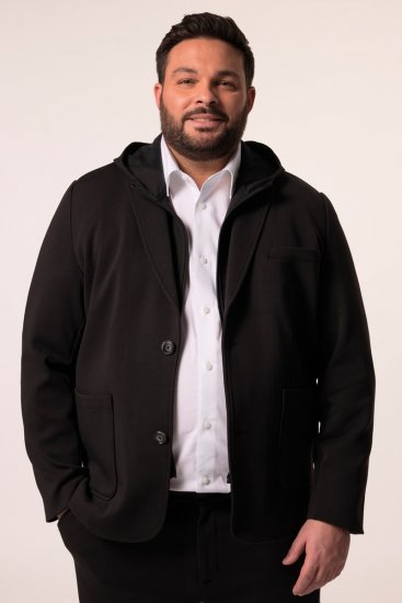Men+ 205 Bilbao Flexlastic Sacou din jerseu Neagră - Costume - Costume Bărbați mărimi mari
