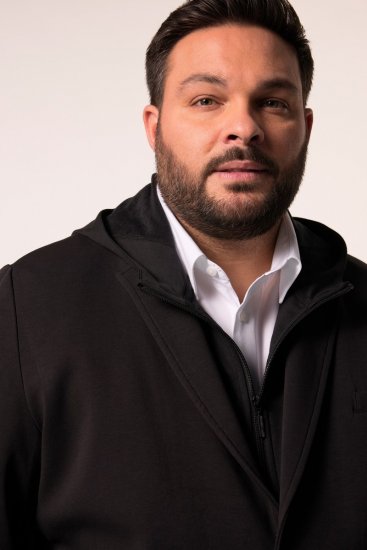 Men+ 205 Bilbao Flexlastic Sacou din jerseu Neagră - Costume - Costume Bărbați mărimi mari