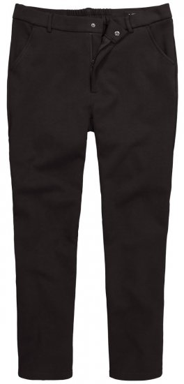 Men+ 207 Bilbao Flexlastic Pantaloni chino din jerseu Neagră - Costume - Costume Bărbați mărimi mari