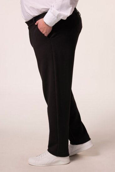 Men+ 207 Bilbao Flexlastic Pantaloni chino din jerseu Neagră - Costume - Costume Bărbați mărimi mari