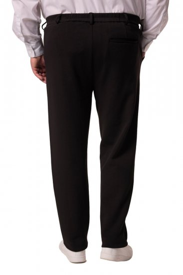 Men+ 207 Bilbao Flexlastic Pantaloni chino din jerseu Neagră - Costume - Costume Bărbați mărimi mari