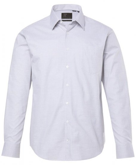 JP1880 Business Shirt Long Sleeve Two-Tone Grey - Cămăși - Cămăși Bărbați Mărimi Mari