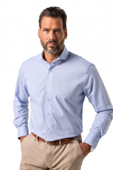 JP1880 Business Shirt Long Sleeve Ice Blue - Cămăși - Cămăși Bărbați Mărimi Mari