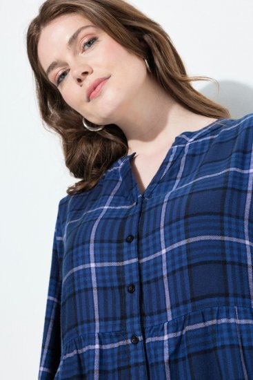 Ulla Popken 840929 Rochie în carouri Bleumarin - Rochii midi - Rochii midi la marimi mari