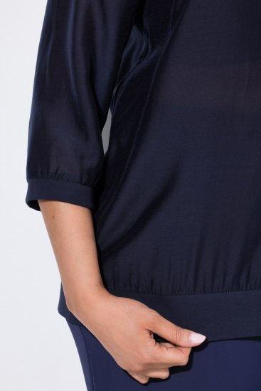 Ulla Popken 841127 Bluză Bleumarin - Ulla Popken - Ulla Popken Îmbrăcăminte Plus-Size